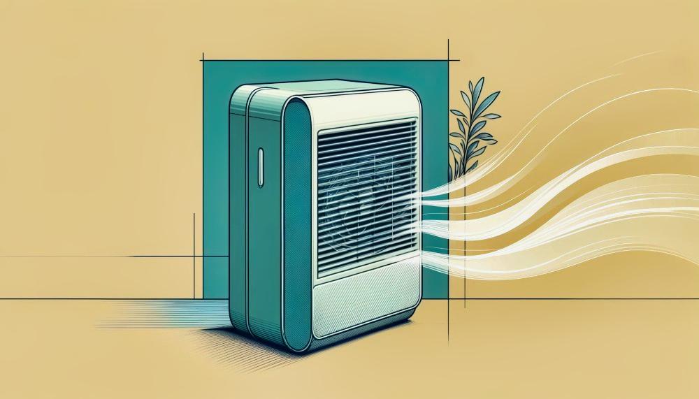 an air purifier with different fan speeds sucking air 