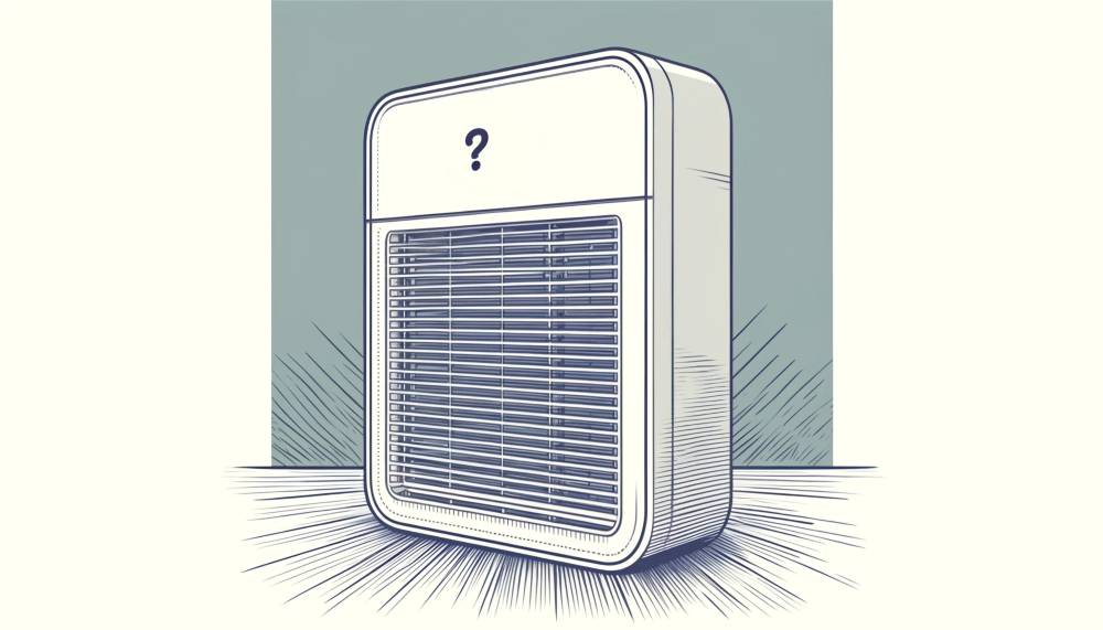 air purifier with a question mark on it