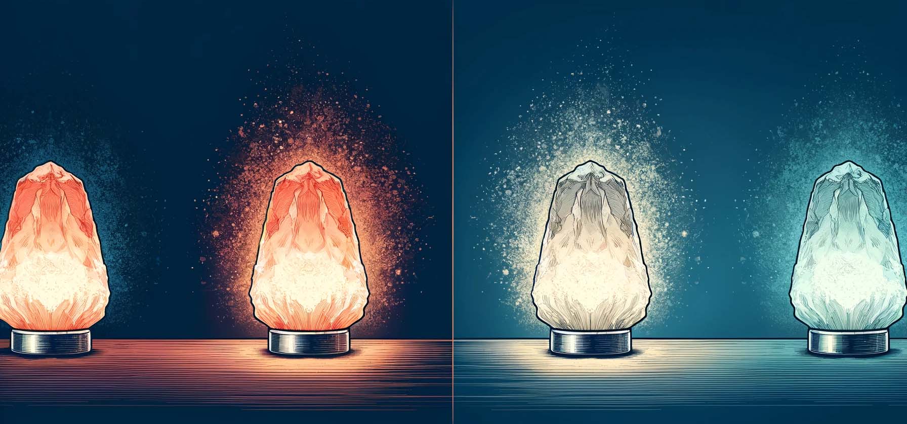 Fake Salt Lamps - Bright vs Soft Light