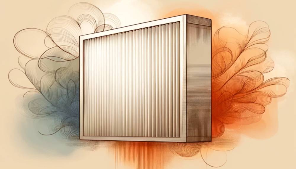 illustration of a hepa air purifier filter